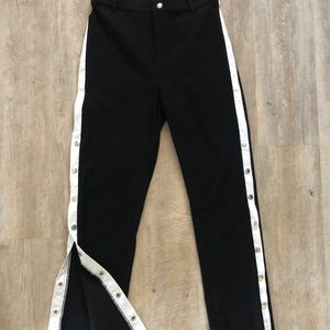 Black and white track pant